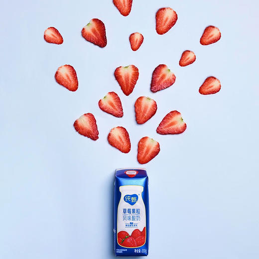 蒙牛纯甄草莓果粒风味酸奶礼盒 200g*10盒 商品图1