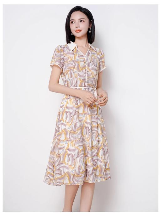 「自」全新升级【铂金会员192/天猫259/差价67】(03922)洛诗琳度假风连衣裙女2025夏季新款洋气减龄显瘦气质百搭裙子 商品图0