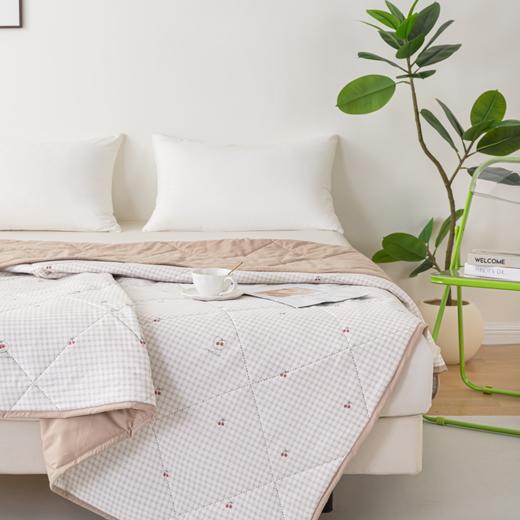 【夏被】多喜爱 美眠康  磨毛超声波空调被 樱桃格子/蘑法花开 商品图2