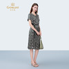 乔万尼2025夏季新品优雅19MM顺纡绉真丝长款连衣裙ED2E439 商品缩略图3
