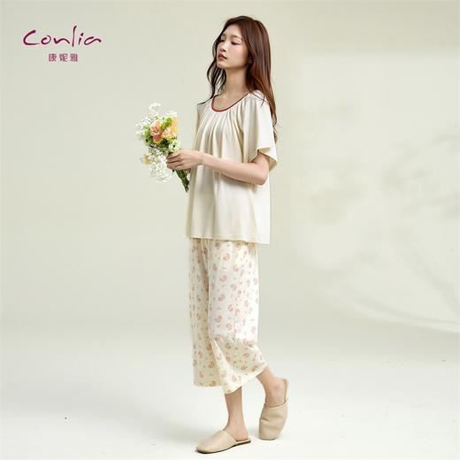 康妮雅女式短袖中裤套头套装 商品图1