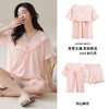 自然醒梵花云朵棉（带胸垫）睡衣女款夏季短袖短裤薄款花边甜美风女士家居服QH 商品缩略图1