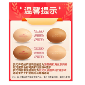 CP正大安全美味鲜鸡蛋60枚 3.18kg  生鲜  送礼优选 礼盒装