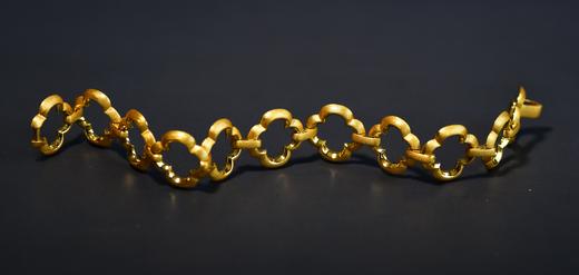 银鎏金海棠花手链 商品图4