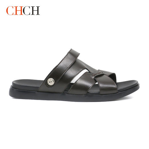 CHCH夏季男士拖鞋真皮外穿露趾凉拖CN1A5031 商品图2