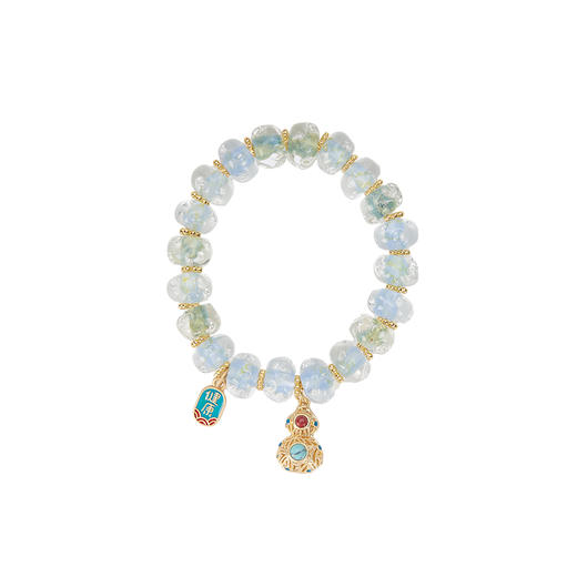 大英博物馆 东方梦境系列 镂空葫芦蓝色琉璃 手链 商品图4