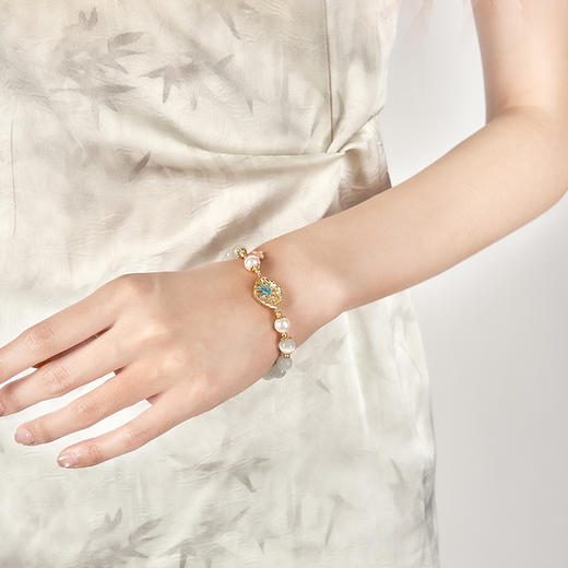 大英博物馆 东方梦境系列 猫眼纷韵花鸟贝壳 手链 商品图3