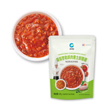 清净园常温番茄罗勒鸡肉意大利面酱120g*2袋 意粉意面酱拌面酱调味酱 /粮油调味 /调味品 /西式酱料 商品图5