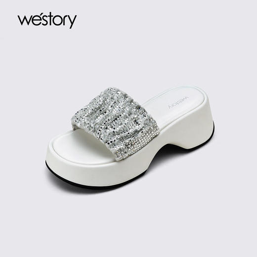 Westory2025年夏季厚底增高休闲凉拖W25BJ62721 商品图2
