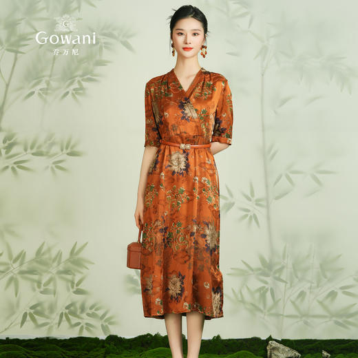 乔万尼30mm重磅真丝桑蚕丝连衣裙新款女ET2E250 商品图2