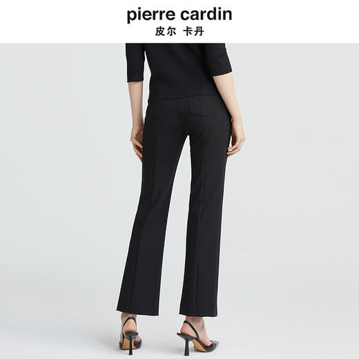 [皮尔卡丹女装]连衣裙蕾丝拼接长袖优雅商务通勤羊毛裙 商品图2