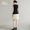 AD西装连衣裙女春季2025新款黑白撞色百褶裙高级感内搭无袖背心裙 商品缩略图4