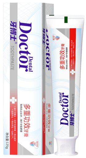 牙博士多重功效牙膏125g*3只装