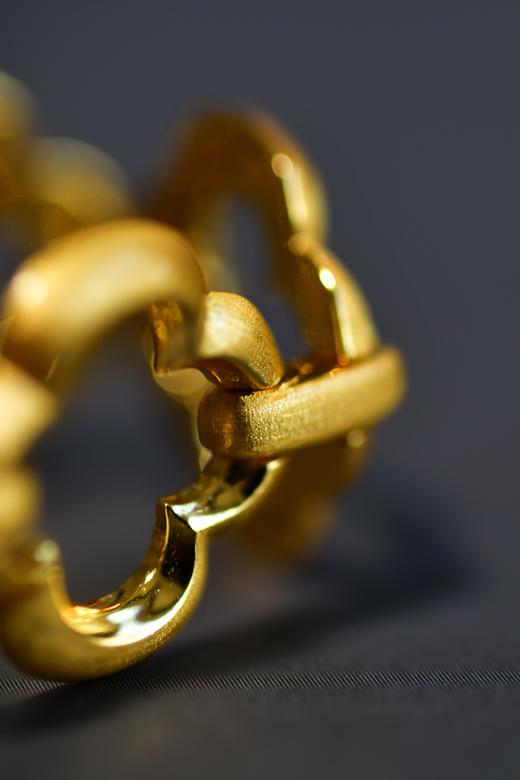 银鎏金海棠花手链 商品图2