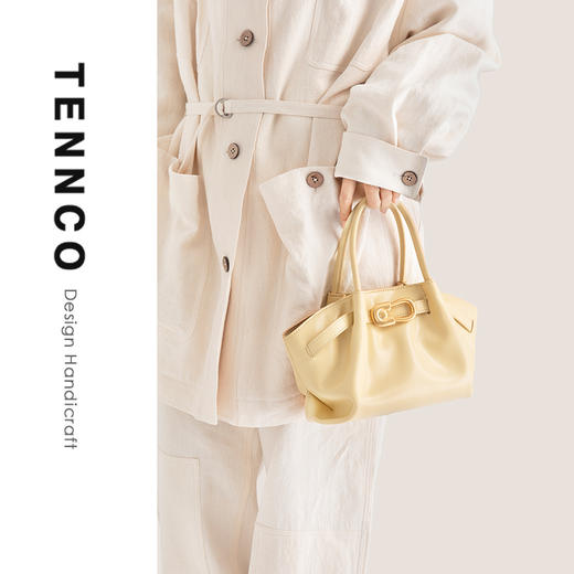TENNCO【捏捏包】头层油蜡皮饺子包手提单肩斜挎女包 商品图3