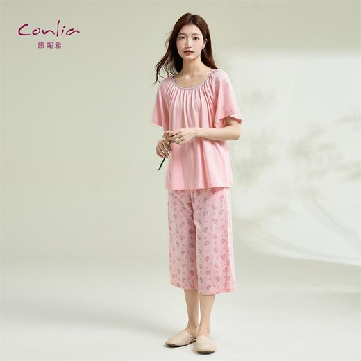 康妮雅女式短袖中裤套头套装 商品图2