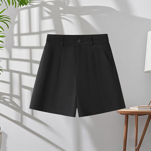 MYX-XYF-8921-L纯色西装五分裤女士短裤2025年夏季新款高腰薄款显瘦休闲阔腿裤 商品图1