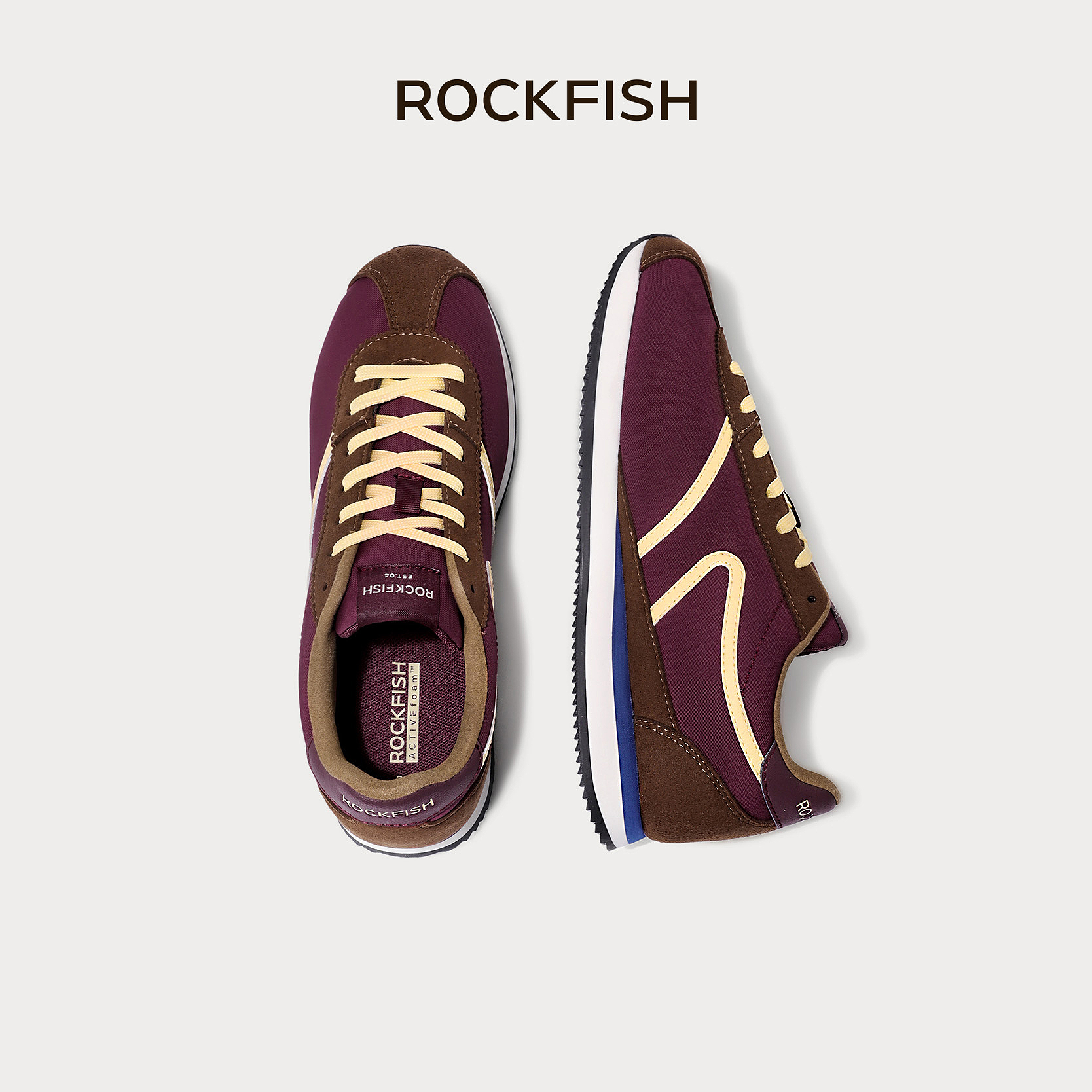 Rockfish 301阿甘鞋防泼水轻运动复古慢跑鞋休闲潮流英训鞋