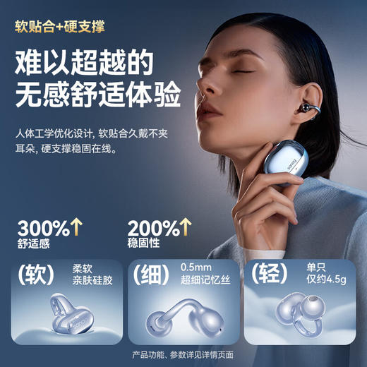 SANAG塞那S8S 蓝牙耳机骨传导概念耳夹式 商品图2