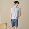 芬腾睡衣男无袖夏季纯棉圆领套头可外穿休闲宽松背心短裤运动套装 商品缩略图2