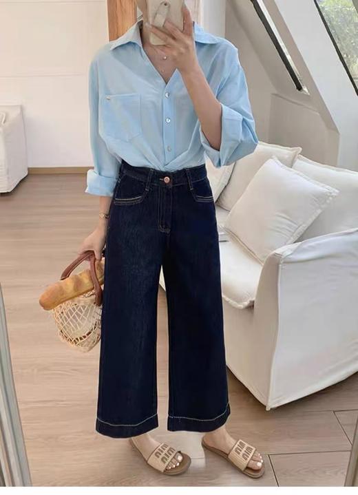  福利推荐~爆款牛仔-水洗固色 不易褪色 99237爆款丹宁蓝薄款夏季九分牛仔-喜出 商品图3