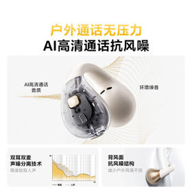 QCY C30 耳夹耳机 不入耳开放式无线蓝牙耳机 舒适稳固佩戴长续航 白色