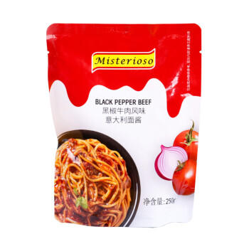 麦丽莎（Melissa）黑椒牛肉风味意面酱250g*2袋 番茄酱速食意粉意大利面调味拌面酱 /粮油调味 /调味品 /西式酱料 商品图2