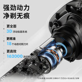 飞科博锐电动剃须刀男士刮胡刀剃胡子全身水洗快充车载便携款刨剃生日礼物送男友送老公  博锐PS166