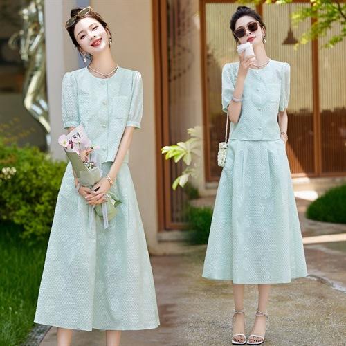 小香风套装2025夏新款高端气质女神范名媛御姐半身裙两件套职业装HR-LNS9687 商品图0