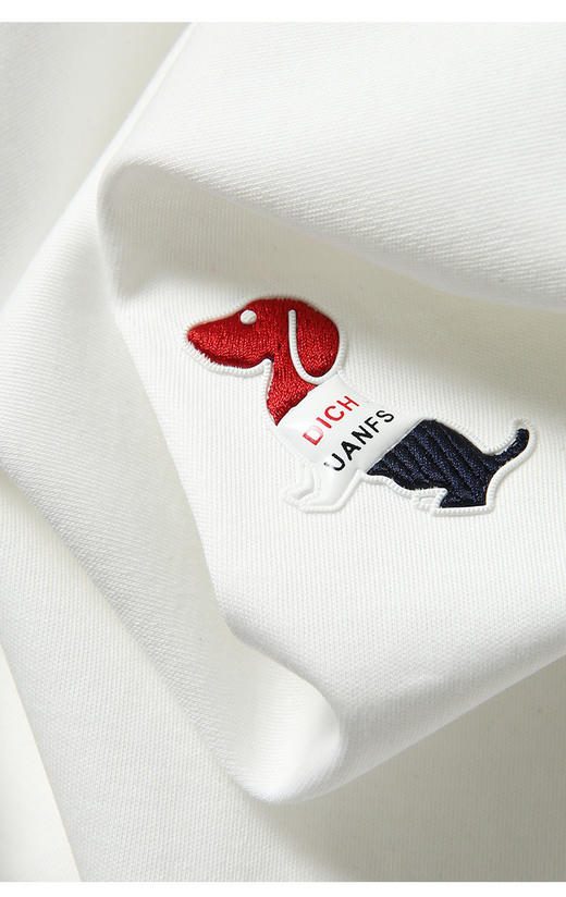 原单正品高品男士液态进口棉彩色刺绣狗水柔棉男士T恤 商品图10