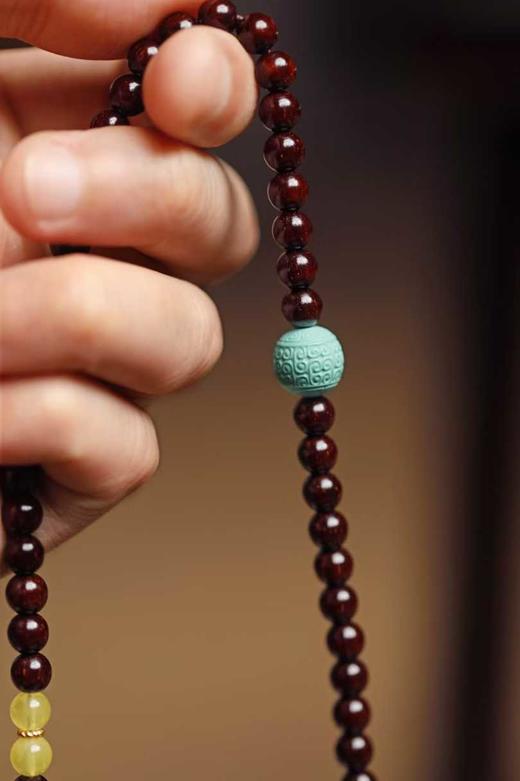 原创小叶紫檀手串满金星0.6*108颗 商品图4