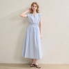 气质温柔通勤风松紧收腰无袖背心裙女夏季V领连衣裙V1250764 商品缩略图1