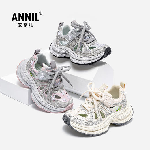 ANNIL/安奈儿夏季女童运动透气百搭耐磨镂空休闲鞋2025夏季新款HG5205317 商品图2
