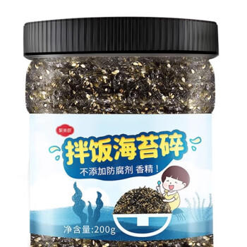 聚美厨芝麻海苔碎拌饭儿童家用拌饭碎紫菜碎材料食材饭团即食200g*1瓶 /粮油调味 /调味品 /复合调味料 商品图4