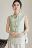 FUYAO扶摇 浮光掠金 新中式提花对襟马甲女国风复古盘扣百搭上衣 商品缩略图5