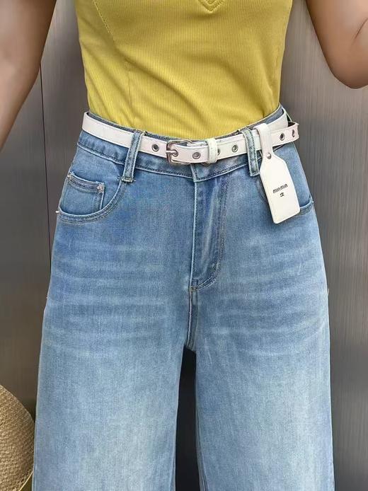  福利推荐~爆款牛仔-7079软料薄款宽松显示阔腿夏季八九分牛仔-送腰带-喜出 商品图2