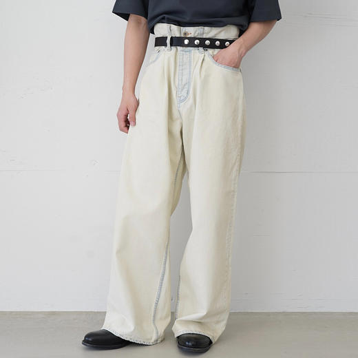 DAIRIKU Ice Wash W-Velt Wide Denim Pants冰雪洗水洗牛仔阔腿裤 商品图1