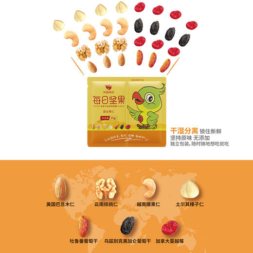 【广西帮扶】咪GO鹦鹉丨每日坚果 175g/袋 商品图4