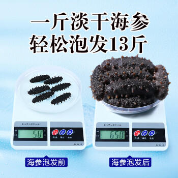 北海湾 大连淡干海参干货底播辽刺参250g15-25头 海鲜水产礼盒 /粮油调味 /南北干货 /干海参 商品图4