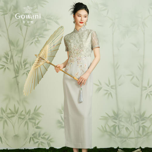 乔万尼中式旗袍夏季收腰连衣裙气质高级感ET2E201 商品图3