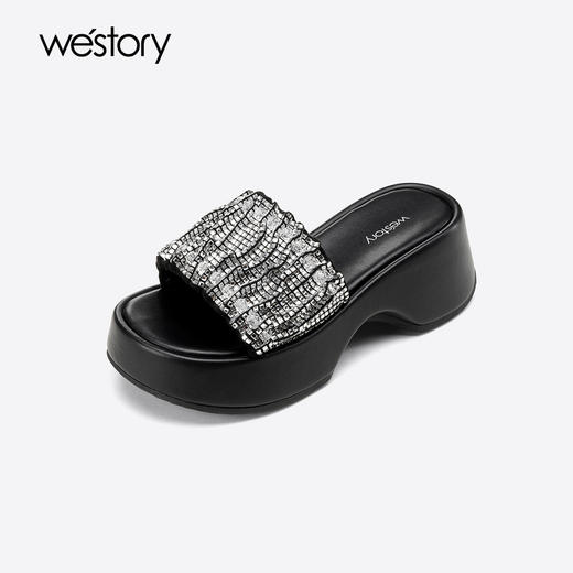 Westory2025年夏季厚底增高休闲凉拖W25BJ62721 商品图1