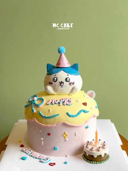 chiikawa小八小熊立体头像蛋糕（粉色版） 商品图0