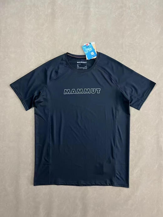 新款正品Mammut猛犸象Selun FL透气弹力速干舒适短袖T恤，黑白两色，尺码M～2XL 商品图1