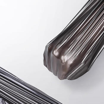 Sodolike尚岛背心垃圾袋黑色50*65cm150只单面0.85丝点断大号手提 商品图3