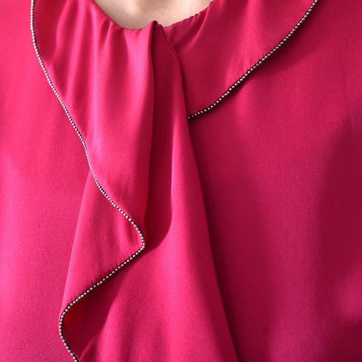 圣三利高定女装桑蚕丝上衣GA321K05 商品图4