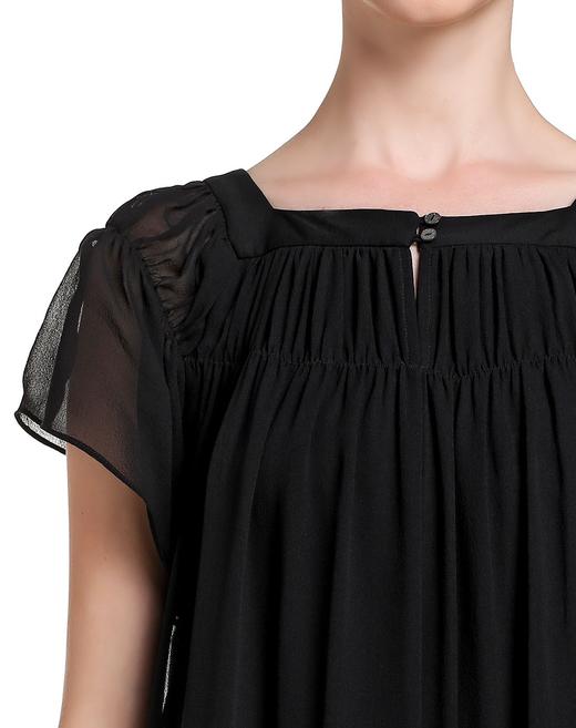 4894415337181 JOAN&DAVID 黑色方领百搭短袖上衣 商品图3