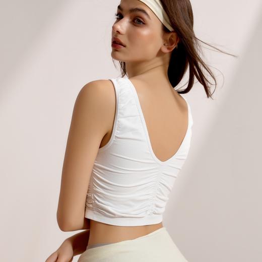 新款褶皱聚拢塑型气质纯欲户外瑜伽文胸背心RQWX2449 商品图3