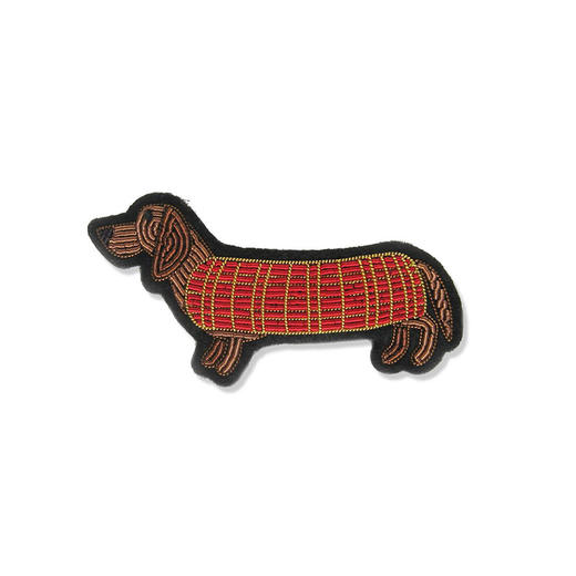 北京仓｜Macon & Lesquoy-Dachshund-腊肠犬 金属丝线 刺绣 胸针［法国设计师］ 商品图0