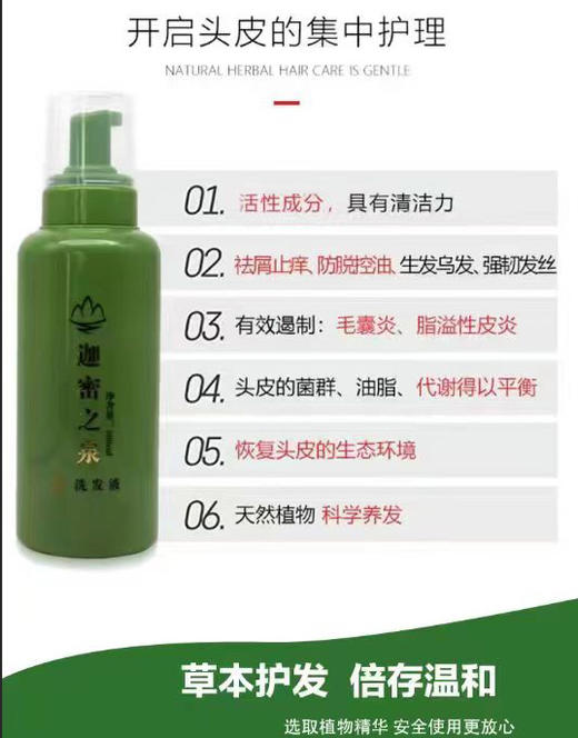 迦密之泉【草本植物养发洗发水】头皮管理专用洗发水！不只是清洁！植物养发，滋养头皮、从源头解决发质问题！专业售后一路陪伴，请务必加客服进入售后群！ 商品图2
