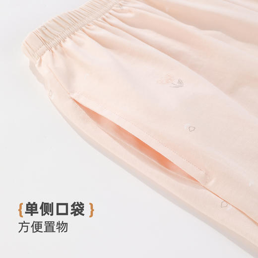 雅黛俪纯棉睡衣女款夏季薄款短袖短裤可外穿家居服套装 商品图9